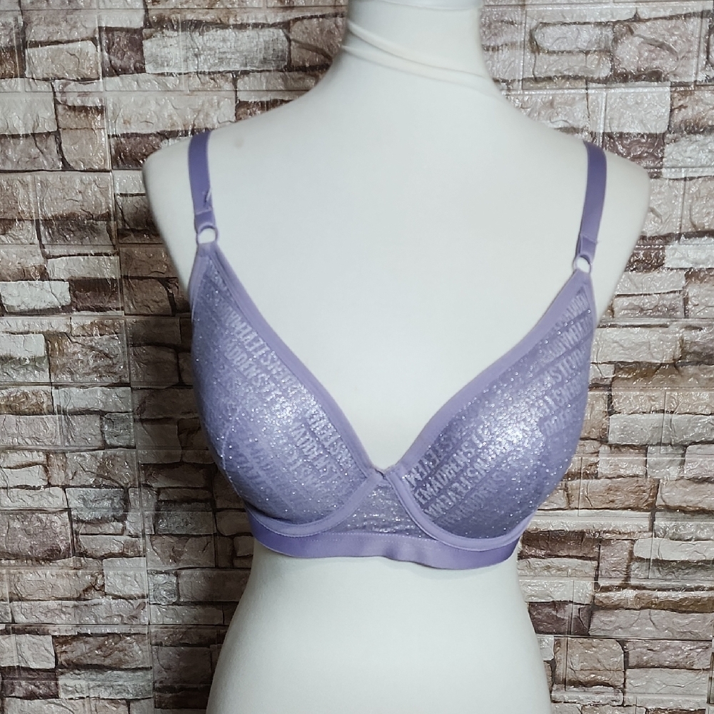 Steve Madden Brand New Lavender Shimmer Bra
